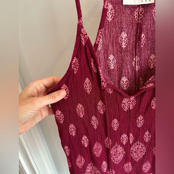 Burgundy Ikat Tassel Tie Top - Picture 5 of 5